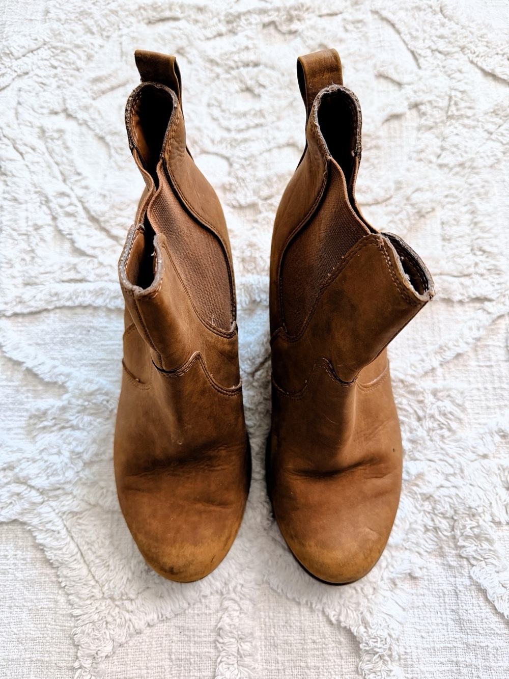 American Threads Brown Chelsea Ankle Boots Lug Sole Women’s 8.5 gUC